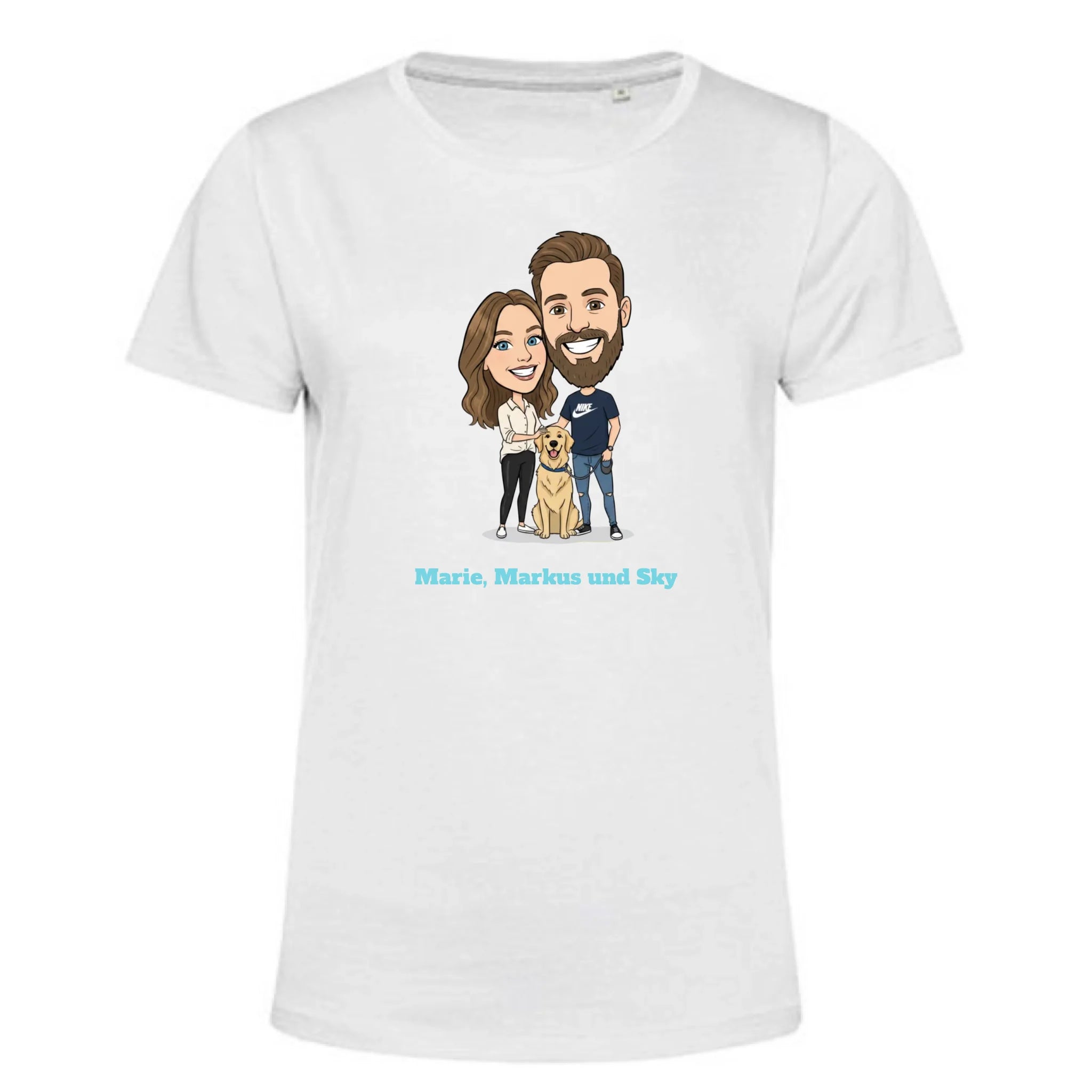 Personalisiertes T-Shirt Damen - weiß