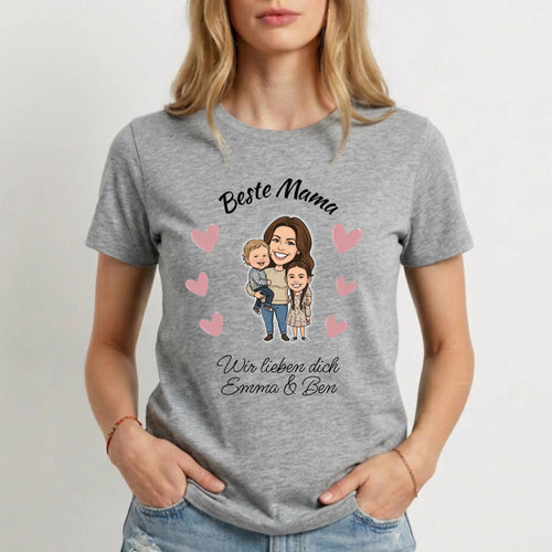 Personalisiertes T-Shirt Damen - grau