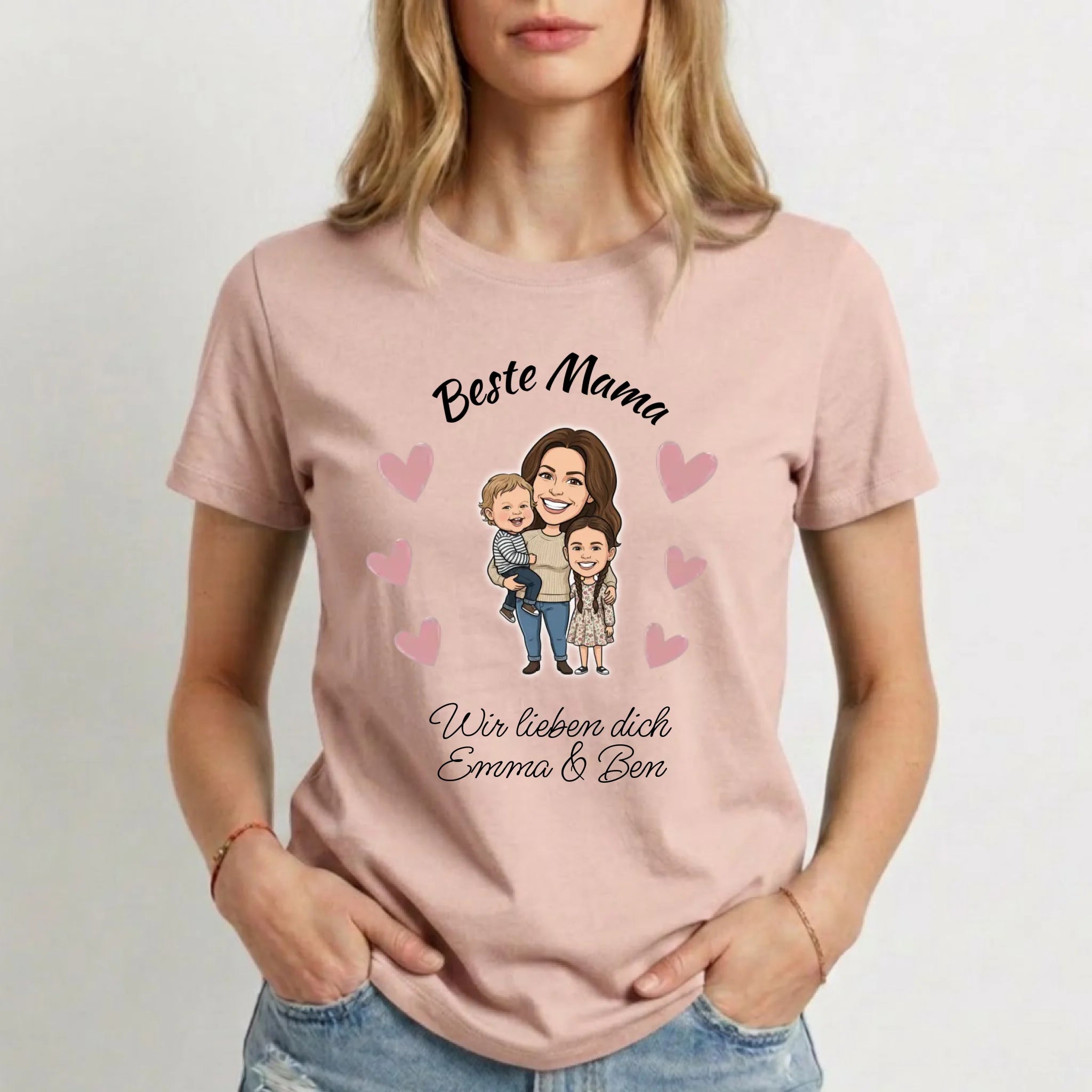 Personalisiertes T-Shirt Damen - rosa