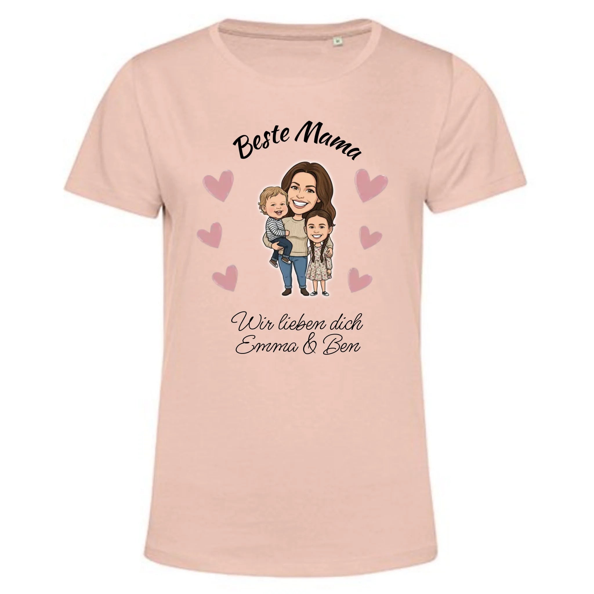 Personalisiertes T-Shirt Damen - rosa