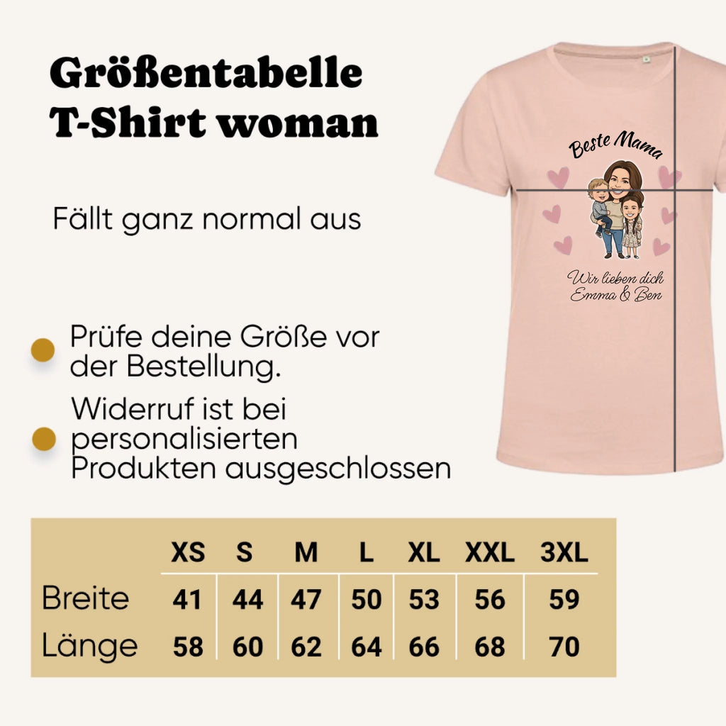 Personalisiertes T-Shirt Damen - weiss