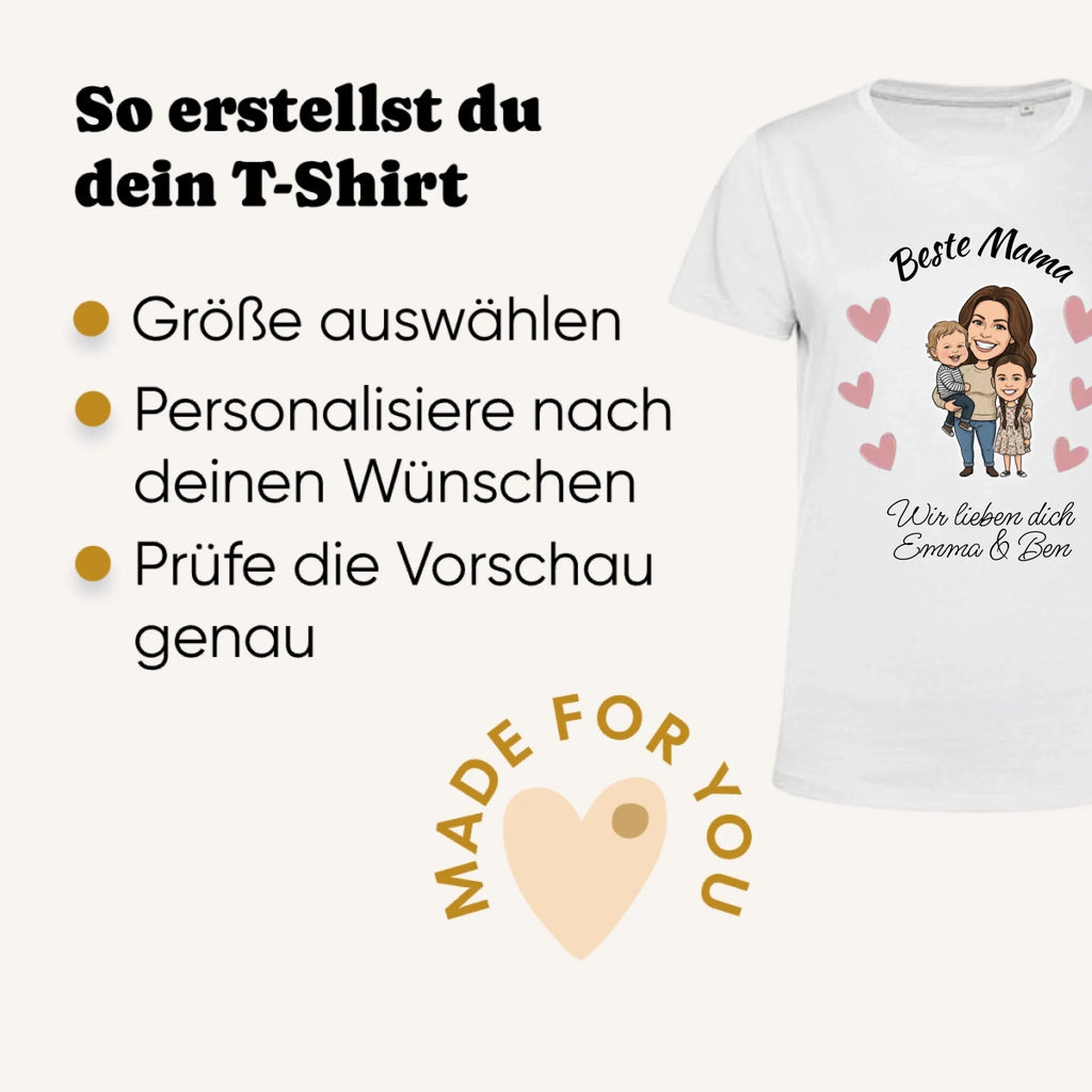 Personalisiertes T-Shirt Damen - weiss