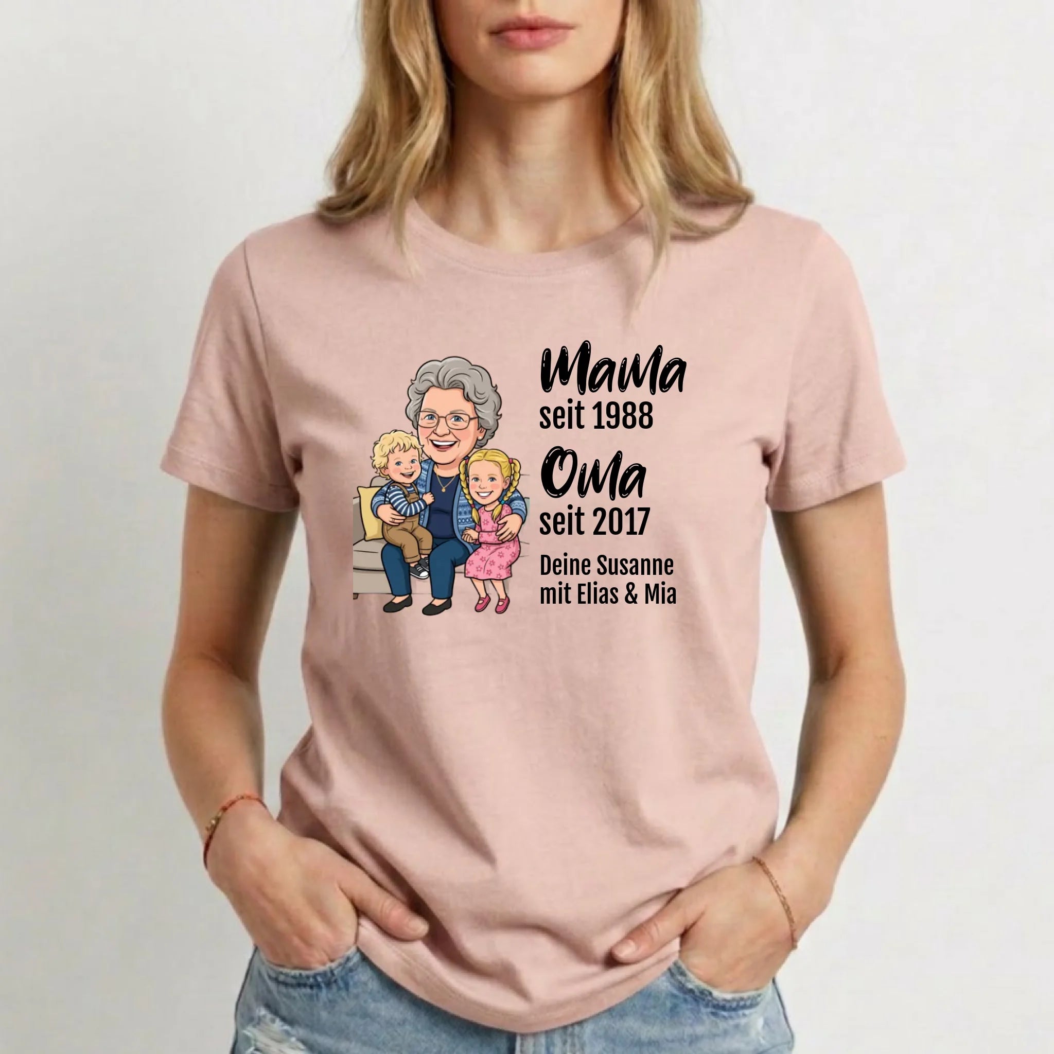 Personalisiertes T-Shirt Damen - rosa
