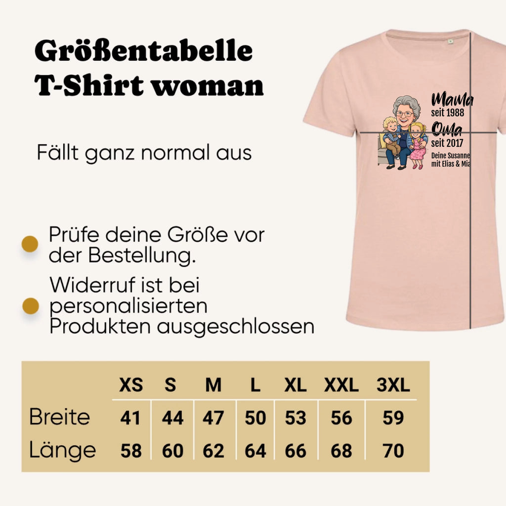 Personalisiertes T-Shirt Damen - weiss