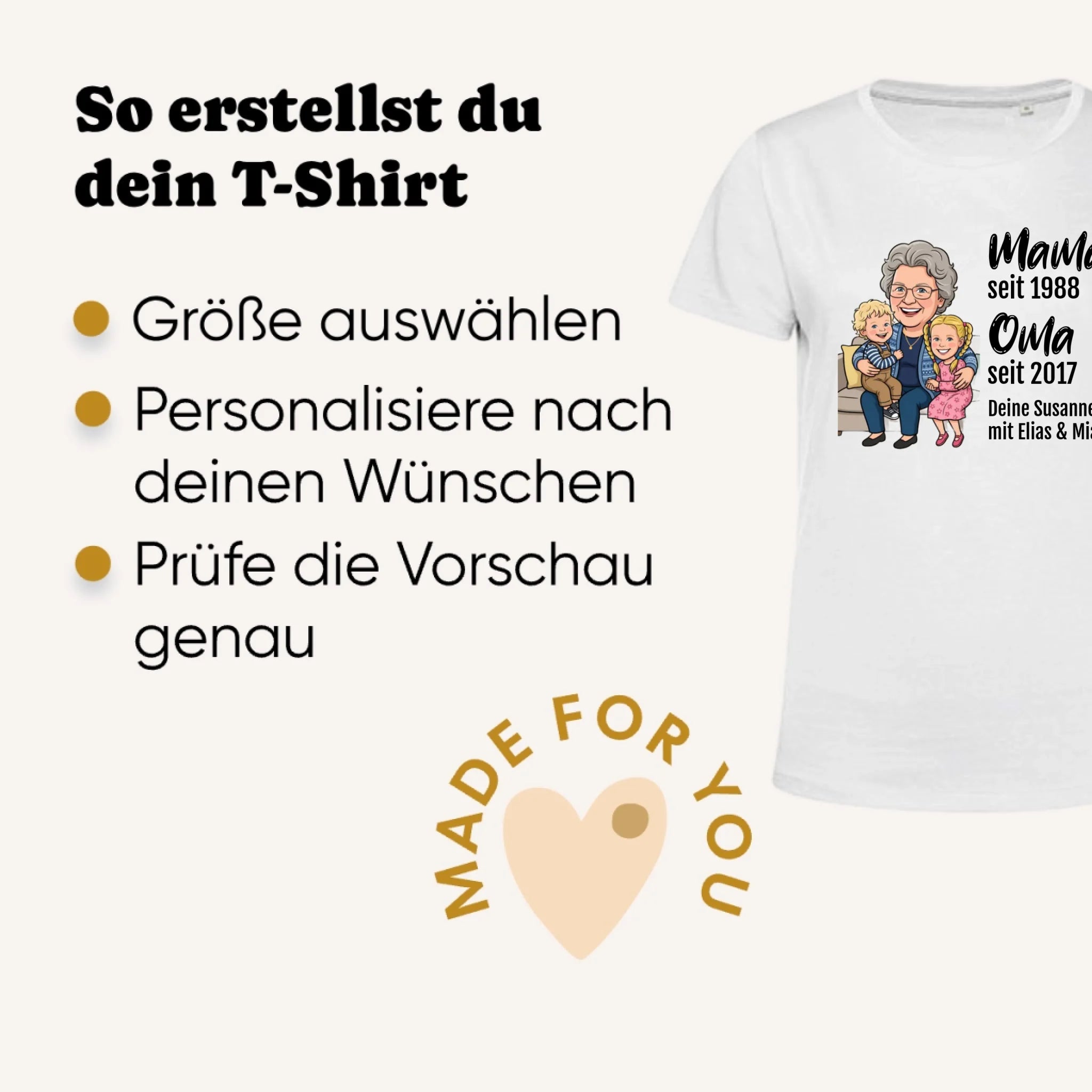 Personalisiertes T-Shirt Damen - weiss