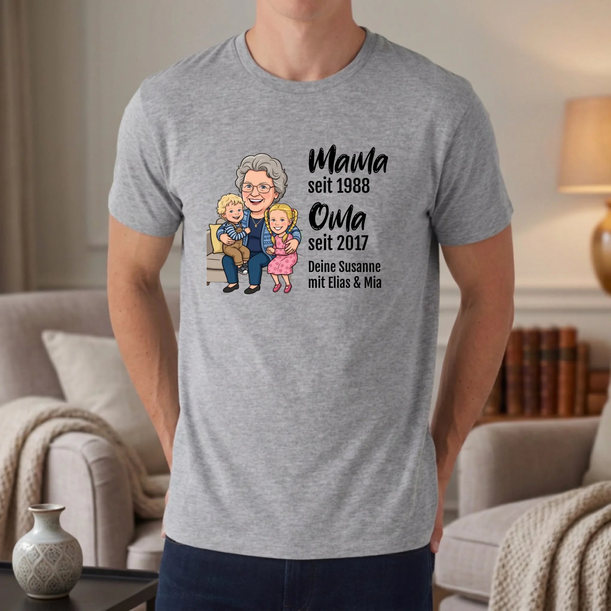 Personalisiertes T-shirt unisex - heather grey