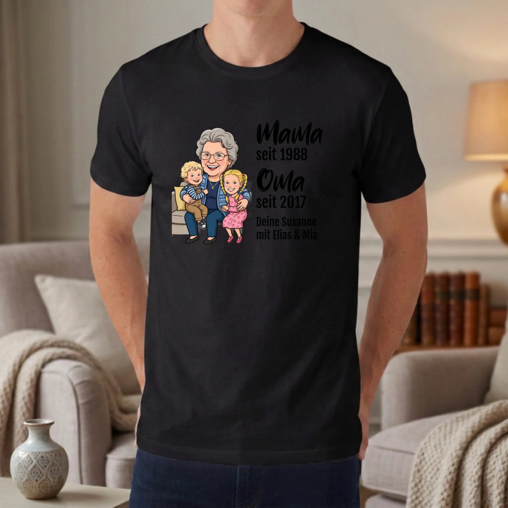 Personalisiertes T-shirt unisex - schwarz