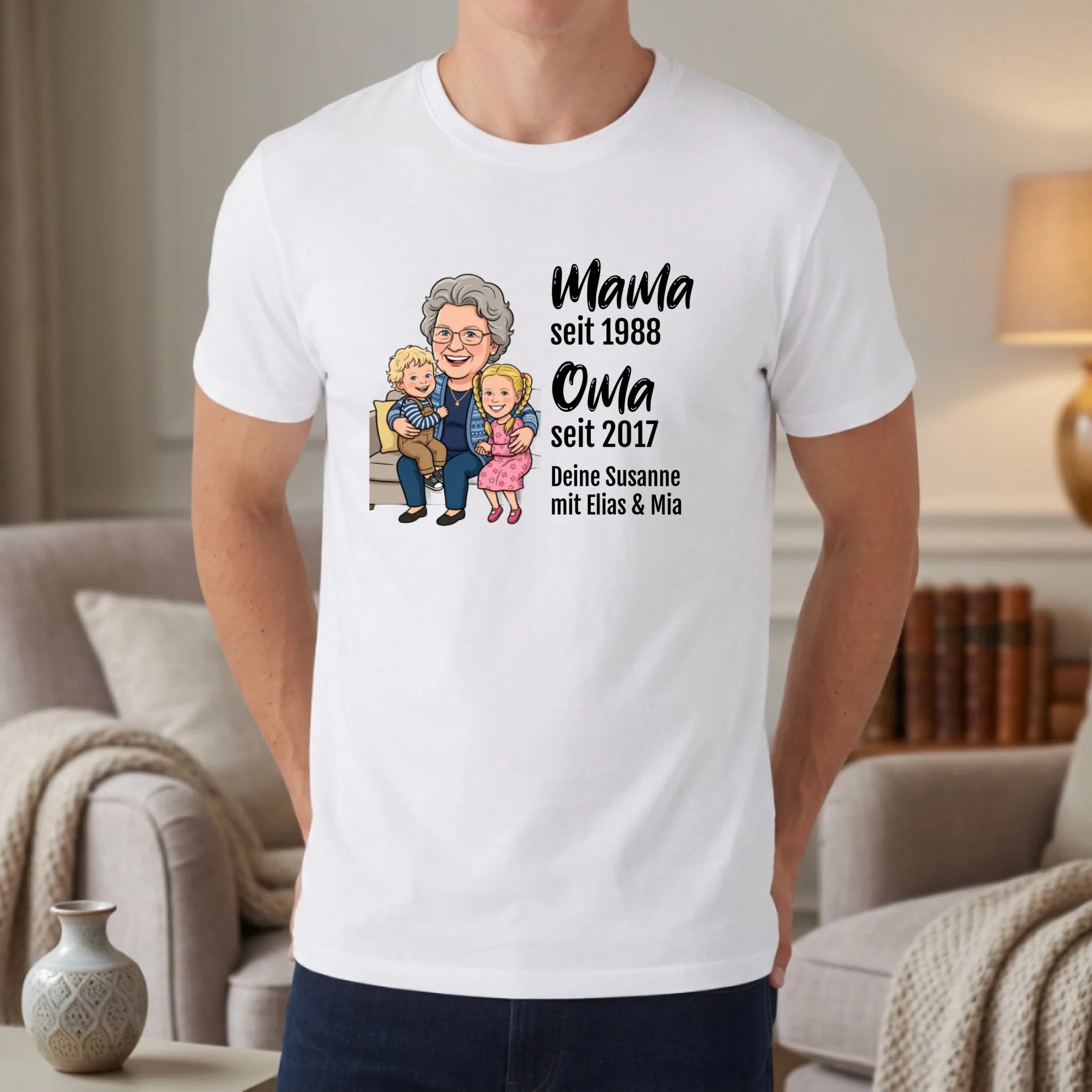 Personalisiertes T-shirt unisex - weiß