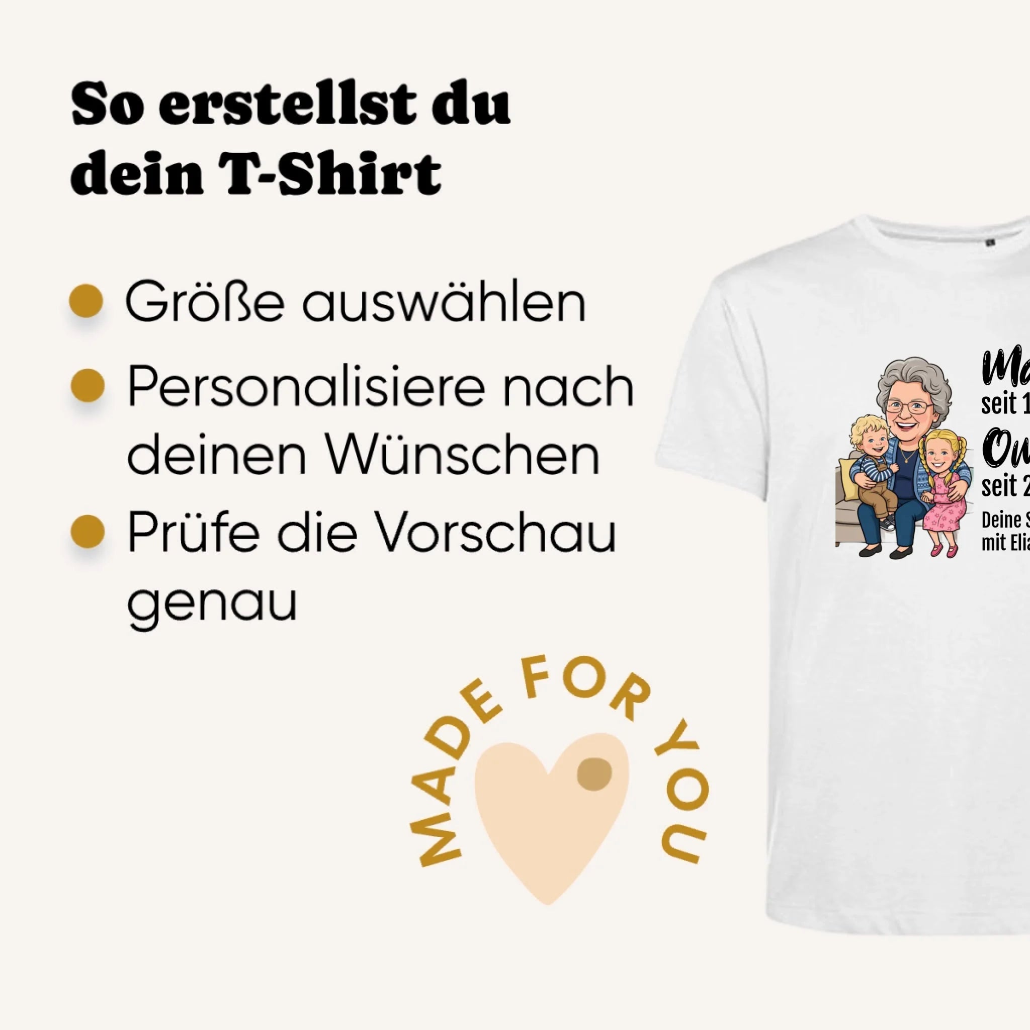 Personalisiertes T-shirt unisex - Erklärung