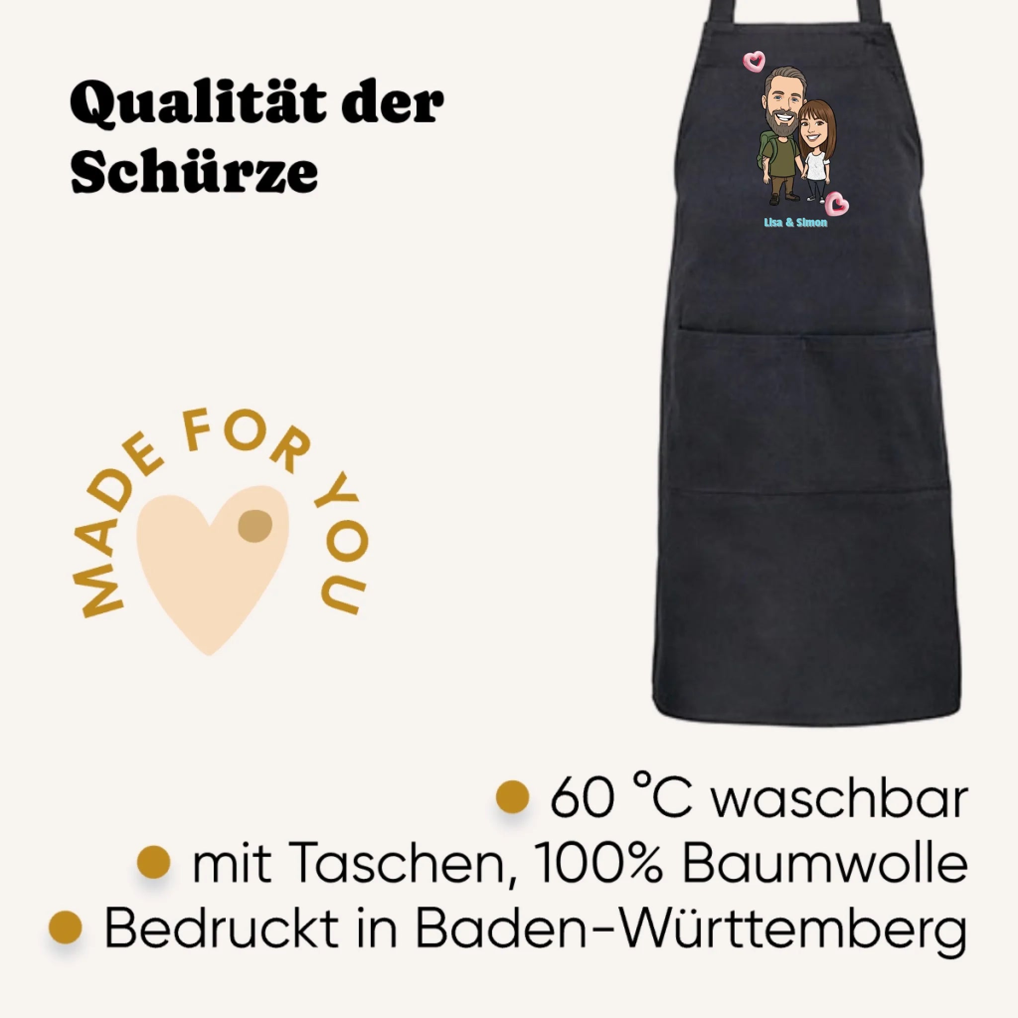 Personalisierte Schürze