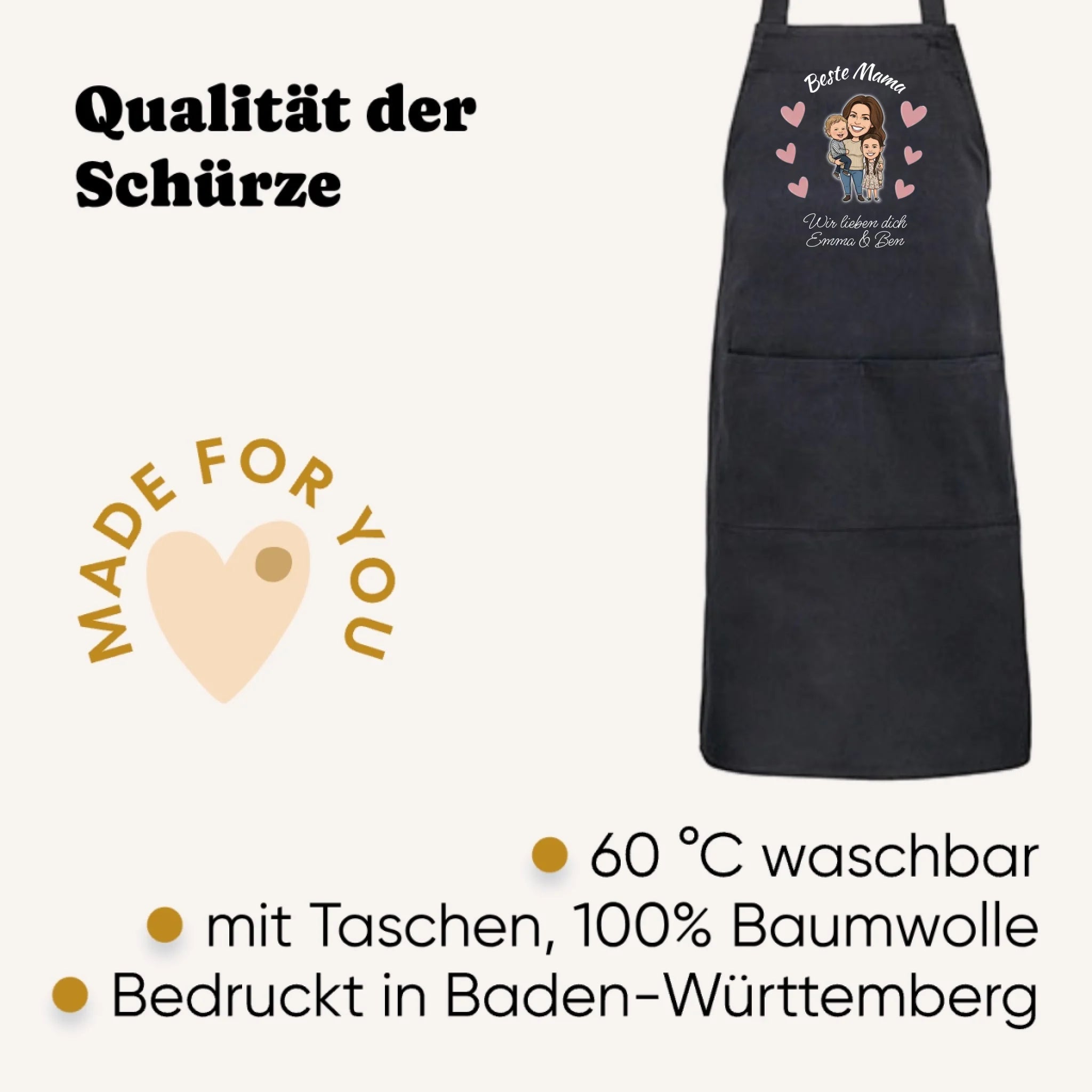 Personalisierte Schürze