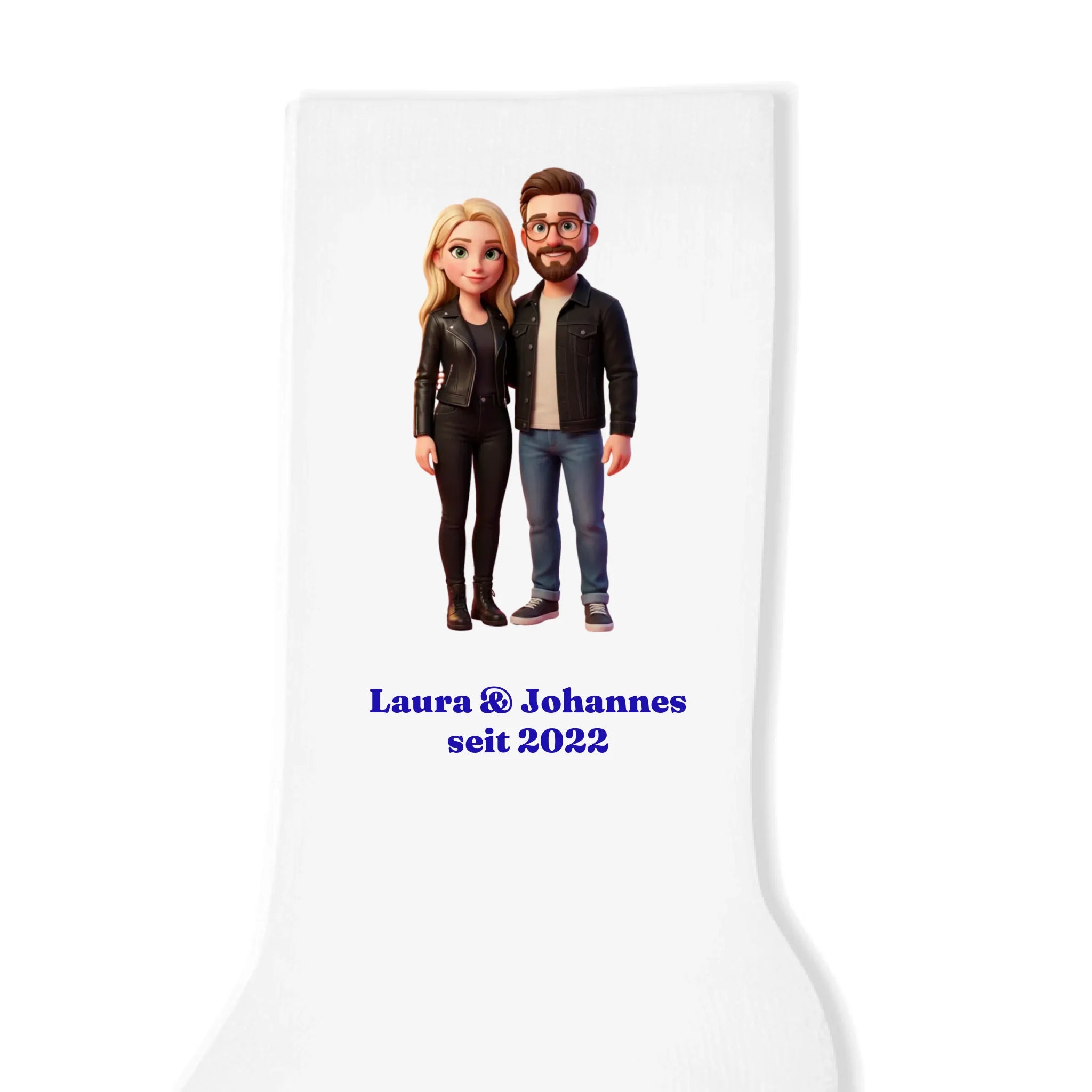 Personalisierte Socken weiß
