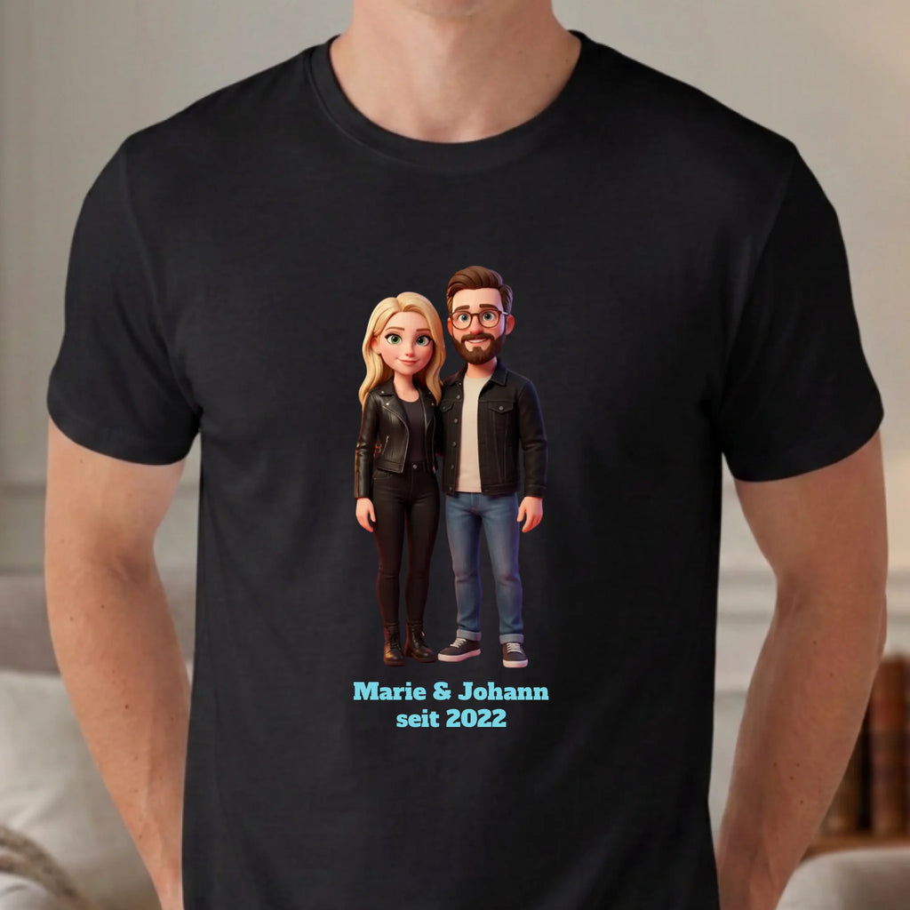 Personalisiertes T-shirt unisex - schwarz