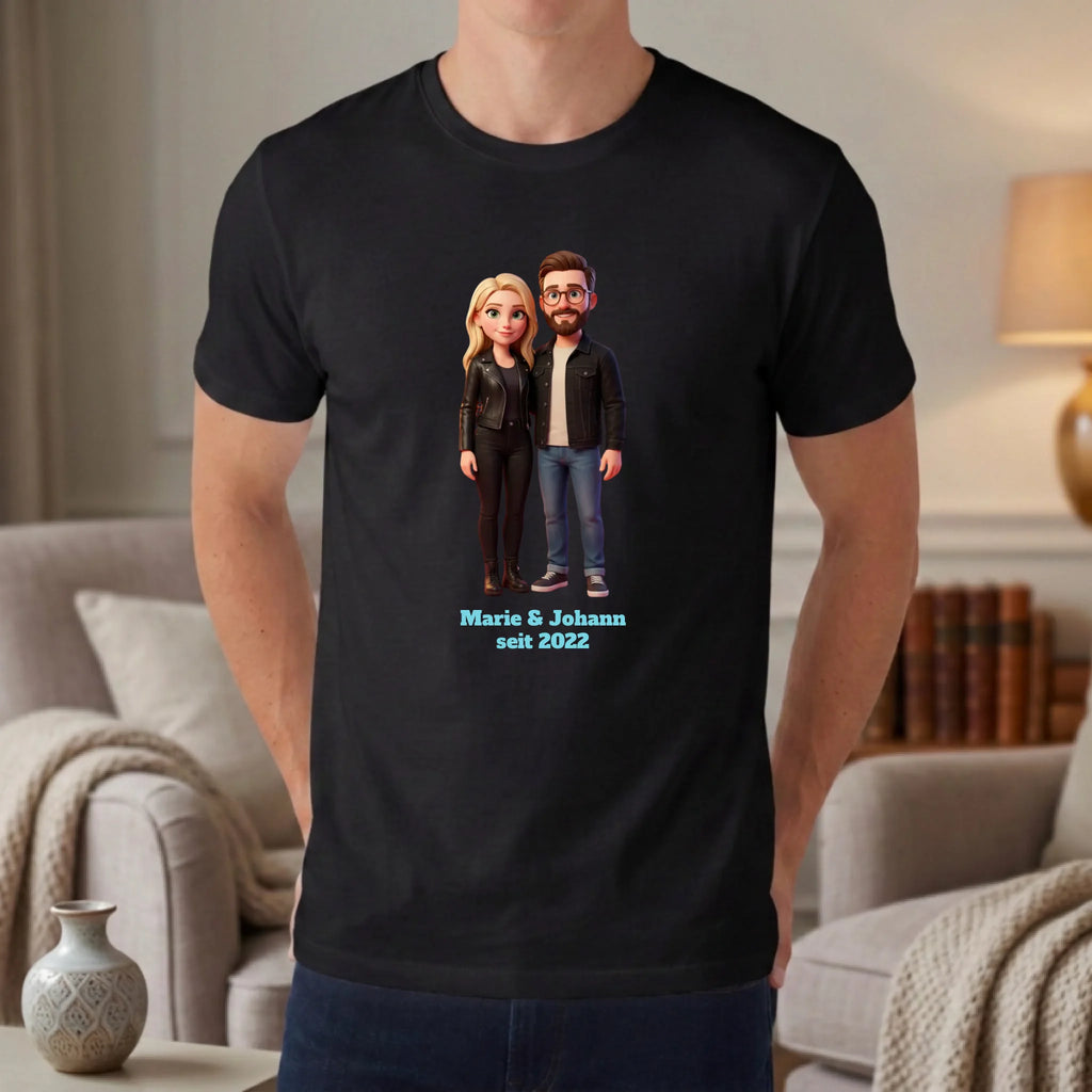 Personalisiertes T-shirt unisex - schwarz