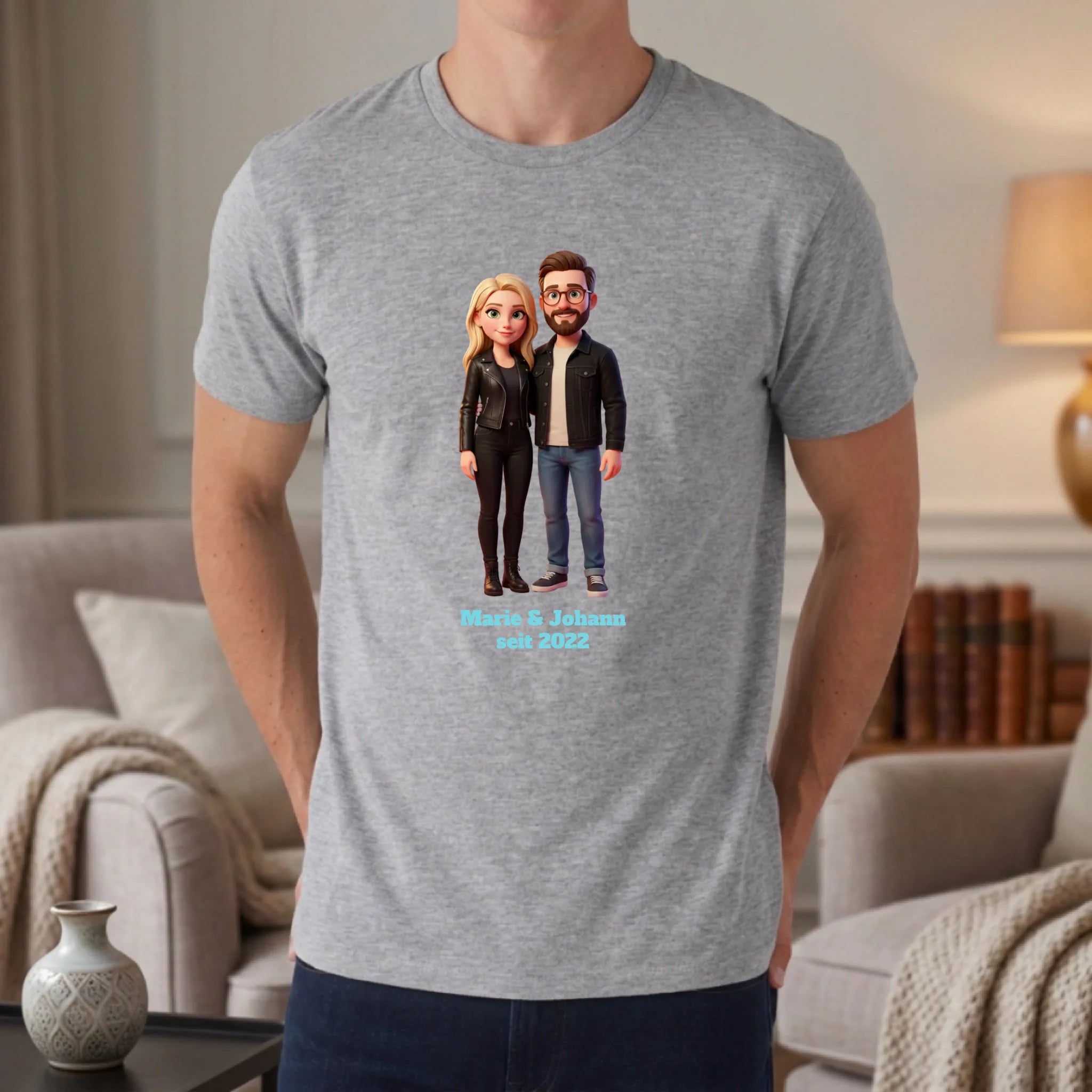 Personalisiertes T-shirt unisex - heather grey