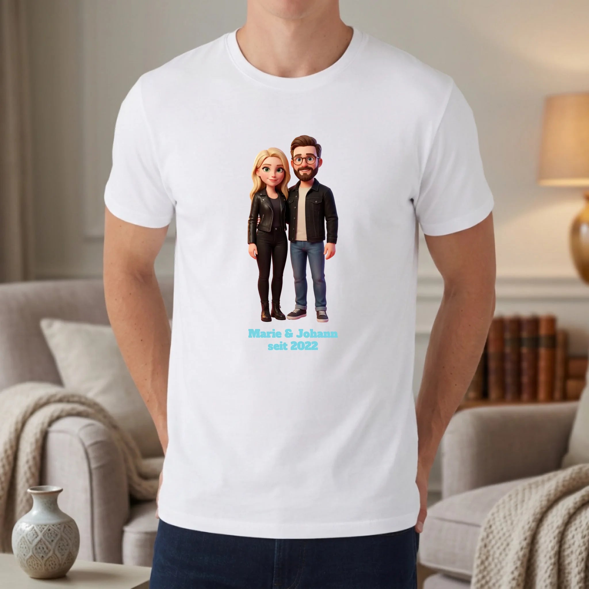 Personalisiertes T-shirt unisex - weiß