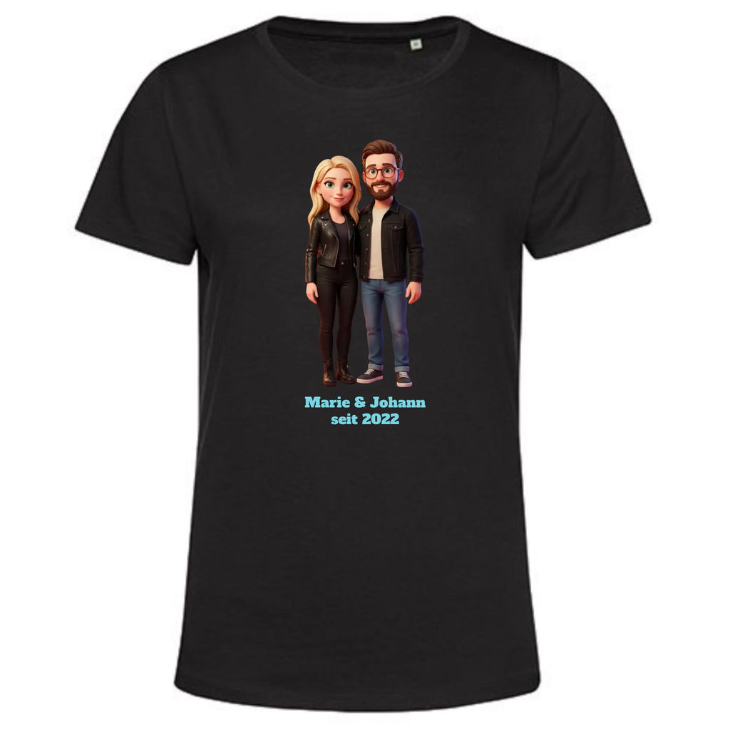 Personalisiertes T-Shirt Damen - schwarz