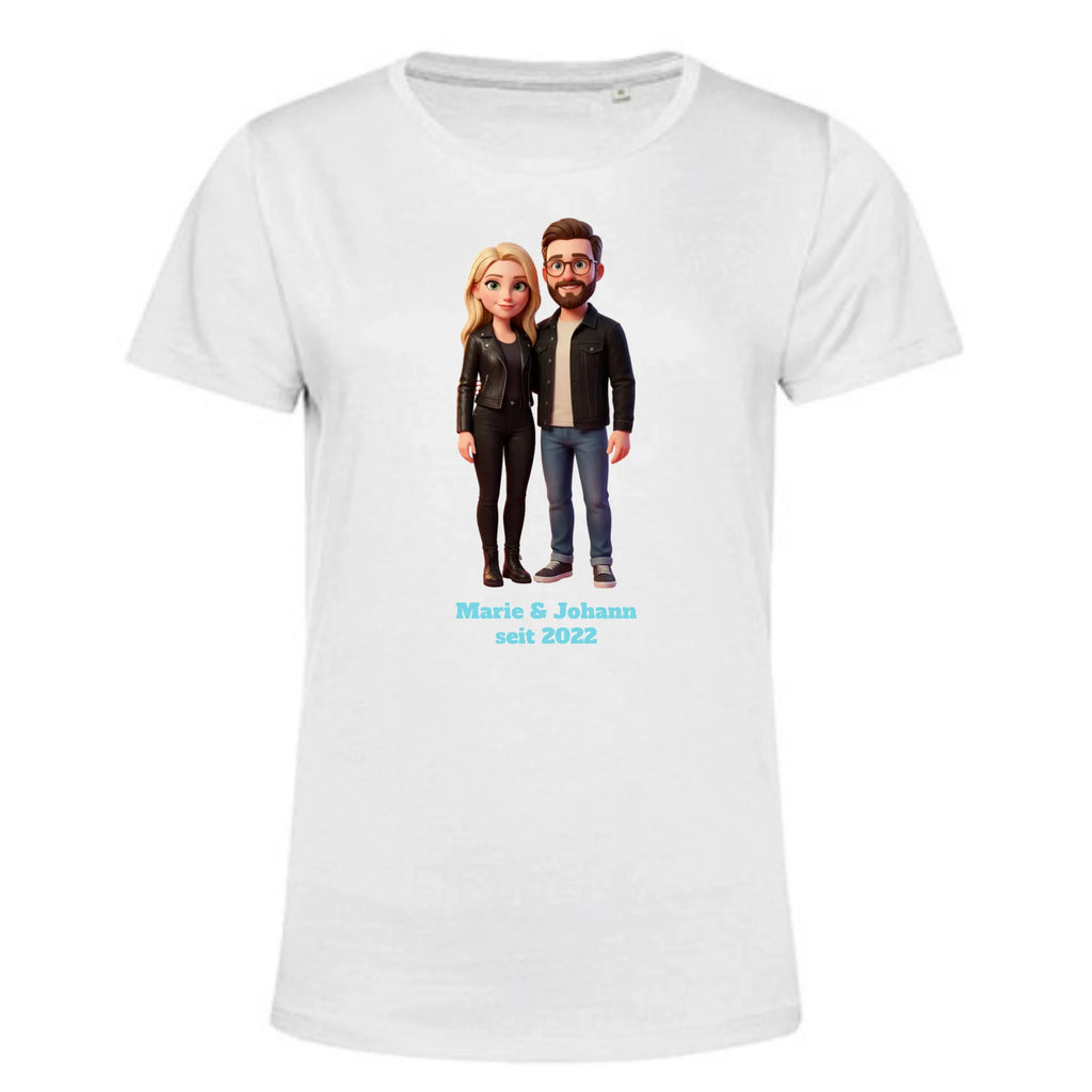 Personalisiertes T-Shirt Damen - weiß