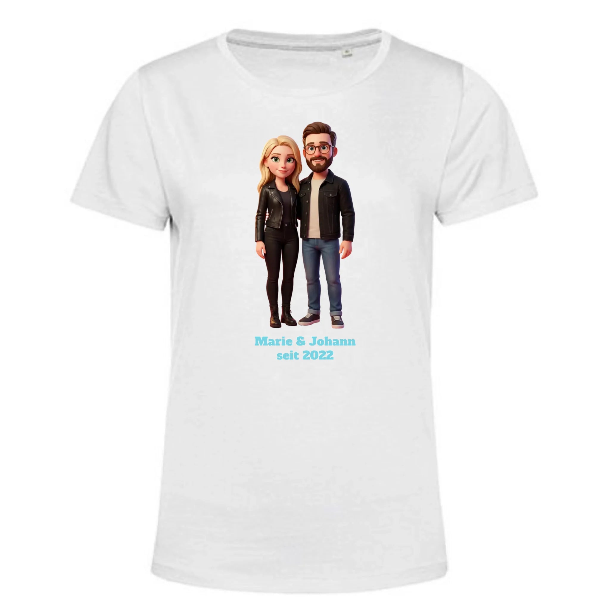 Personalisiertes T-Shirt Damen - weiß