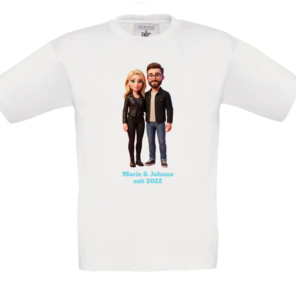 Personalisiertes T-Shirt Kinder - weiß