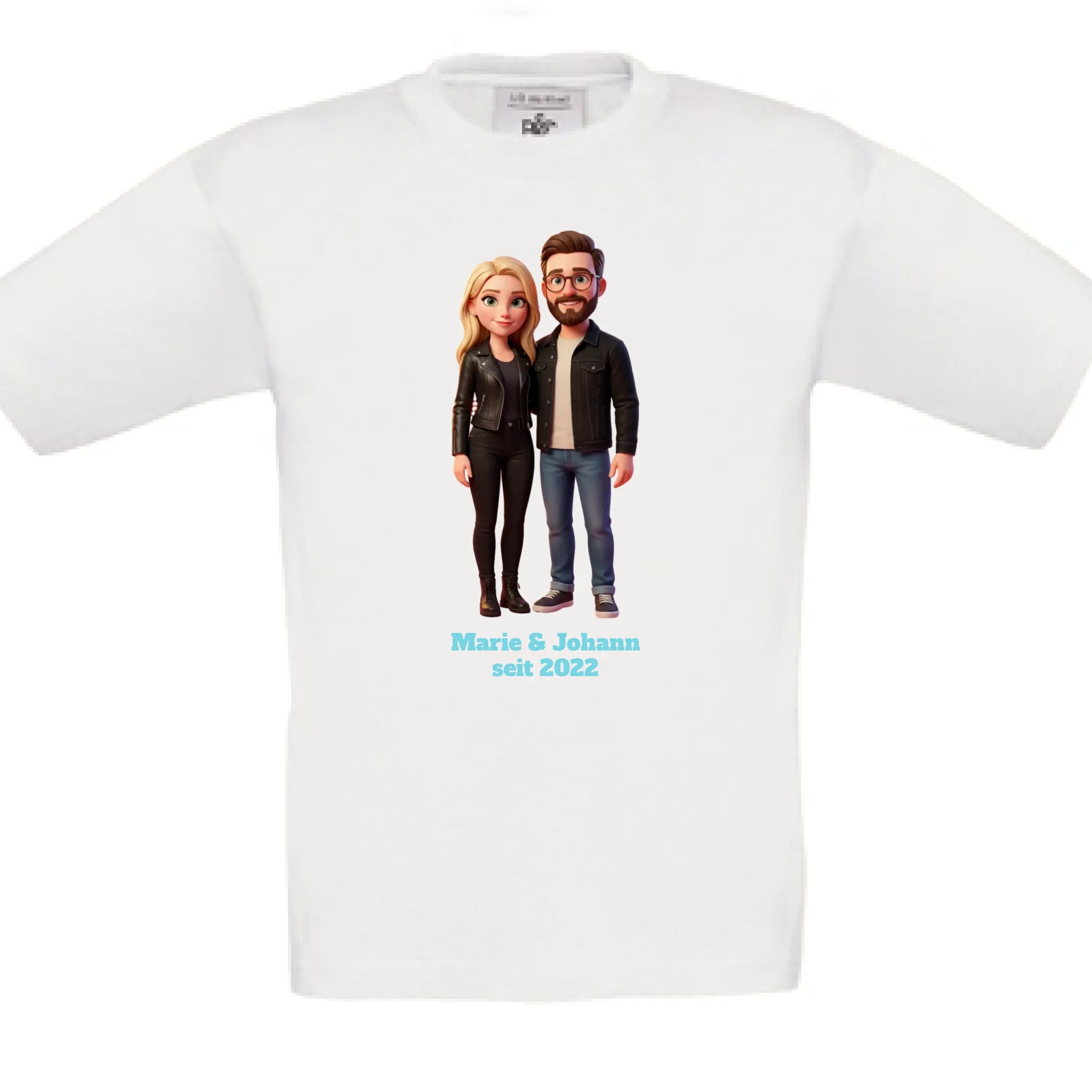 Personalisiertes T-Shirt Kinder - weiß
