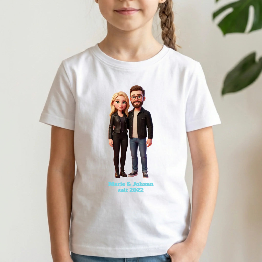 Personalisiertes T-Shirt Kinder - weiß