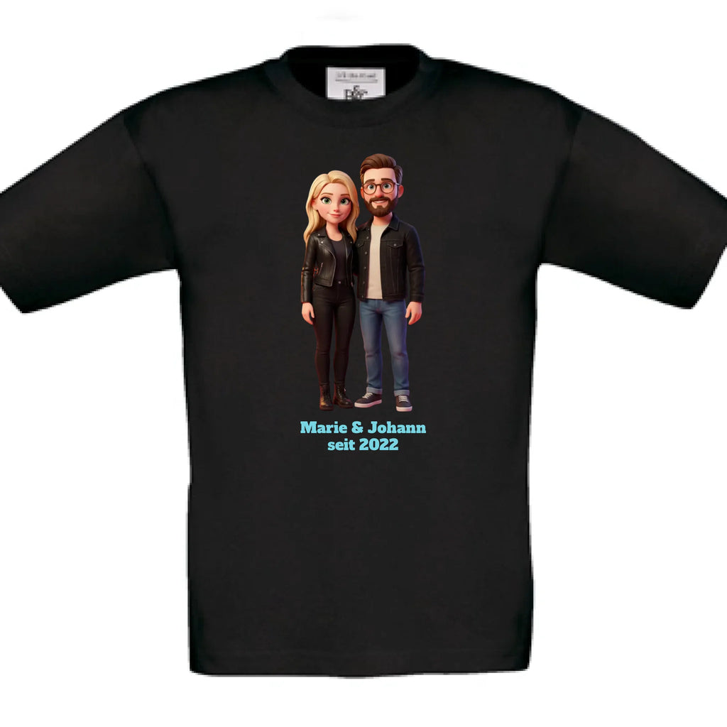 Personalisiertes T-Shirt Kinder - schwarz