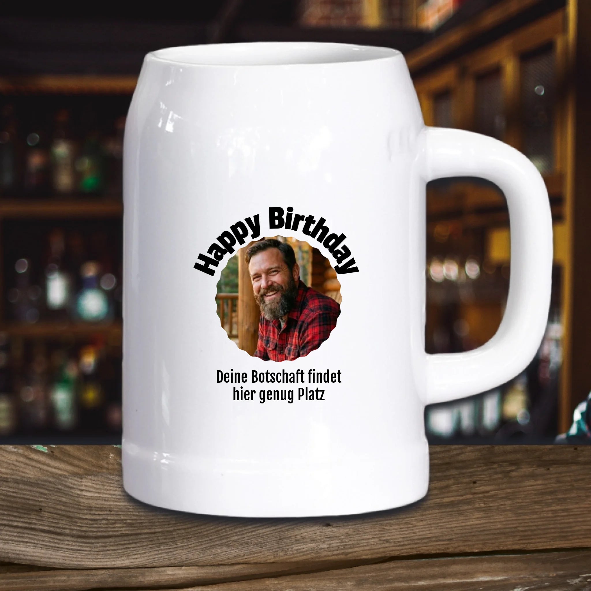 Bierkrug aus Stein personalisiert
