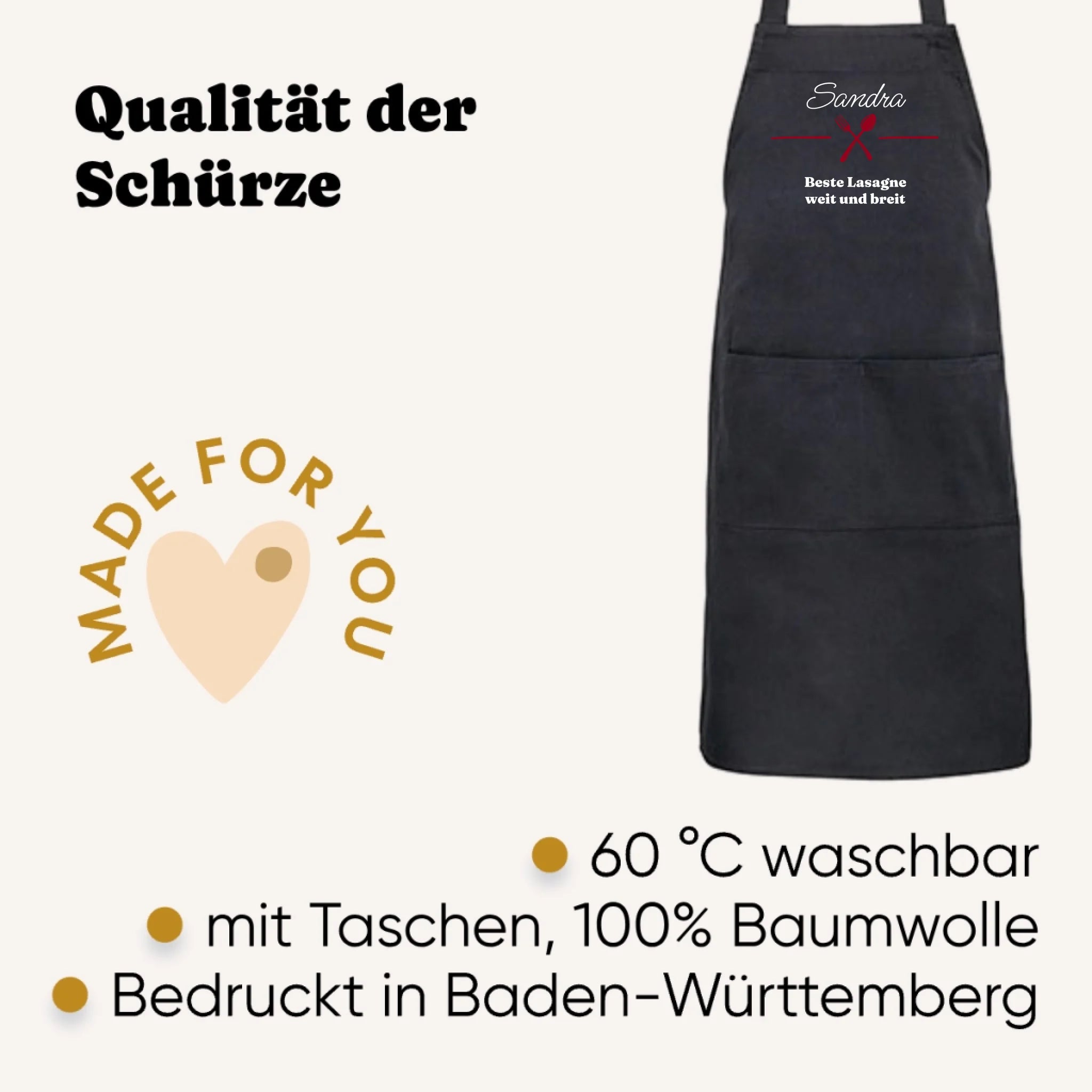 Personalisierte Schürze