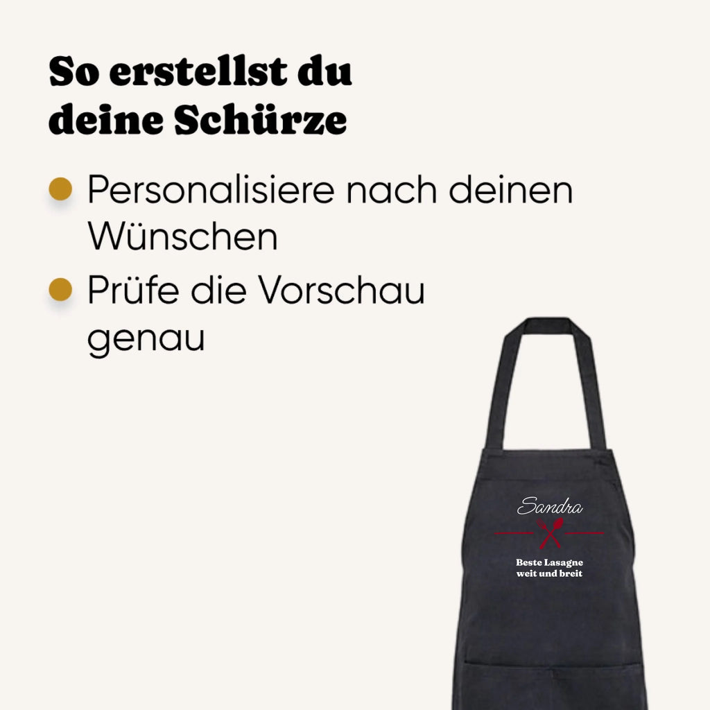 Personalisierte Schürze