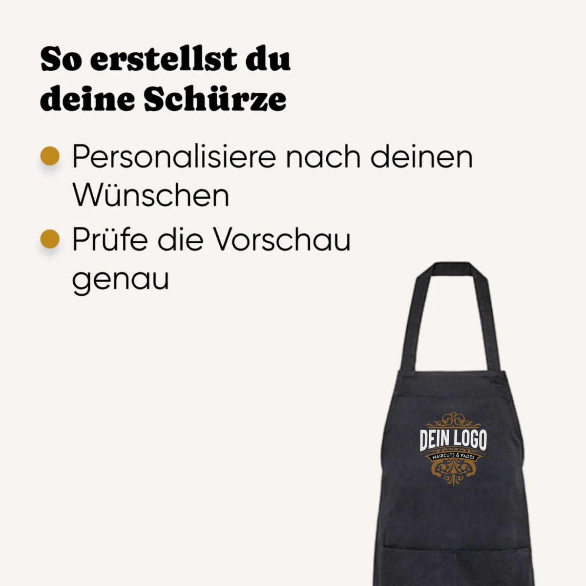 Personalisierte Schürze