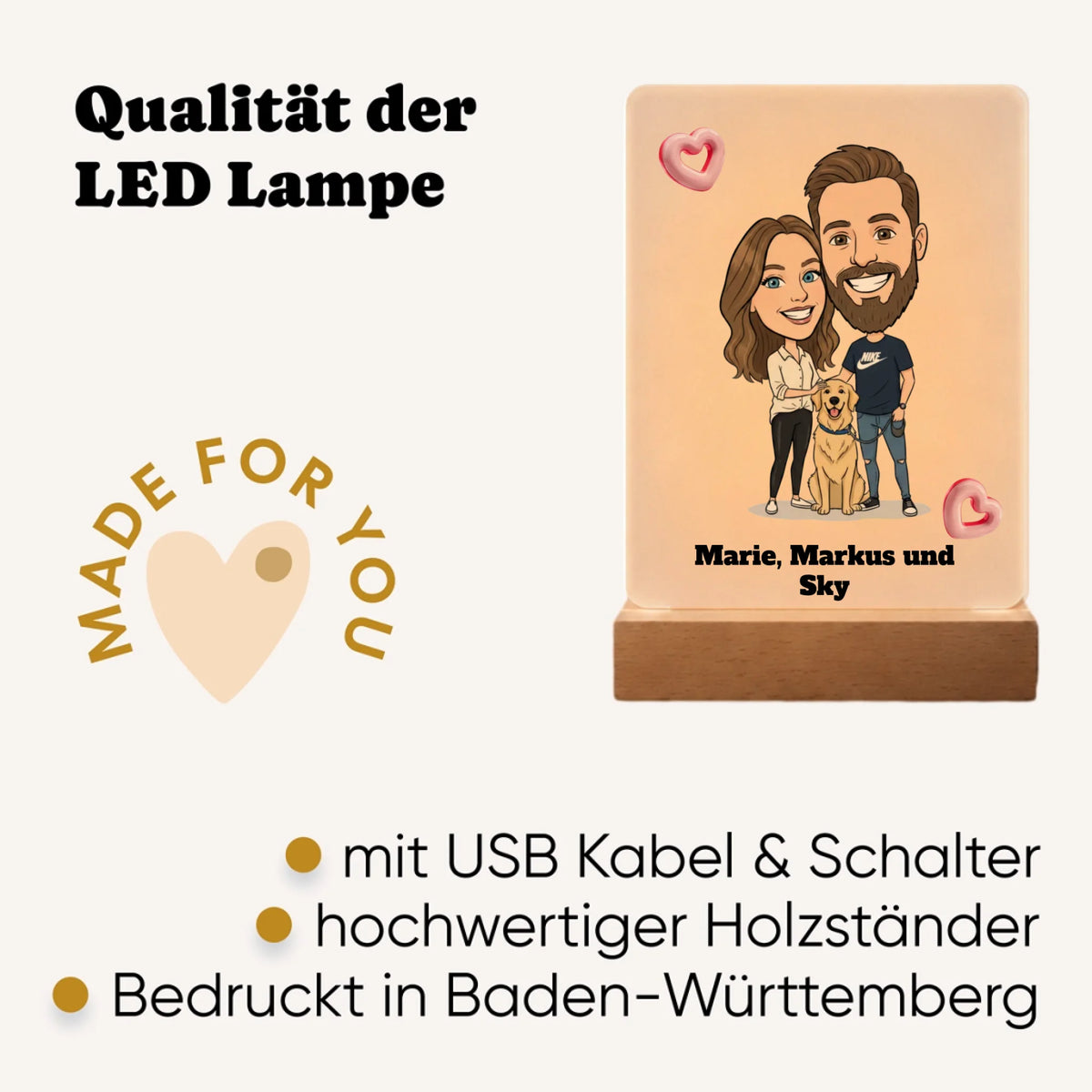 LED Lampe personalisiert