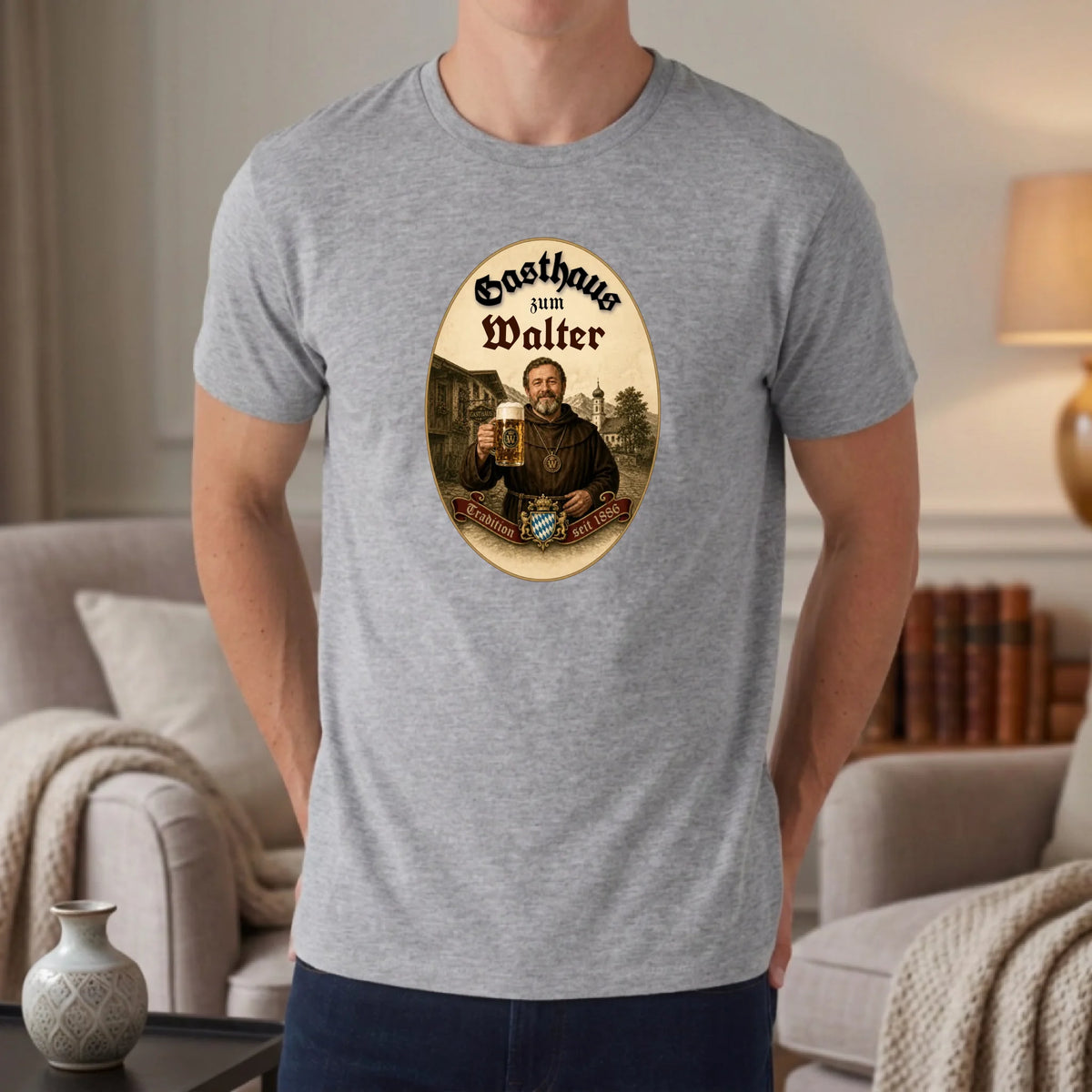 Personalisiertes T-shirt unisex - heather grey