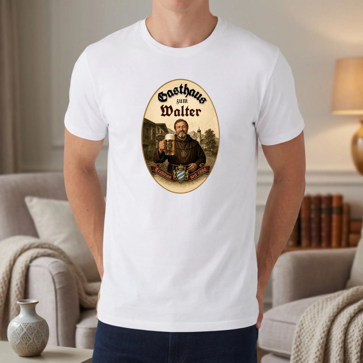 Personalisiertes T-shirt unisex - weiß