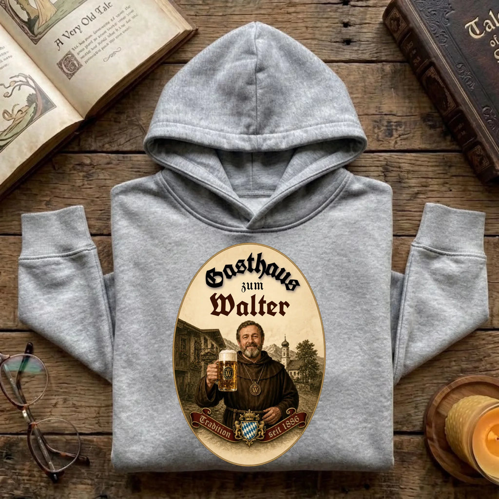 Personalisierter Hoodie grau