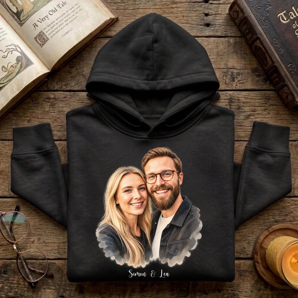 Personalisierter Hoodie schwarz
