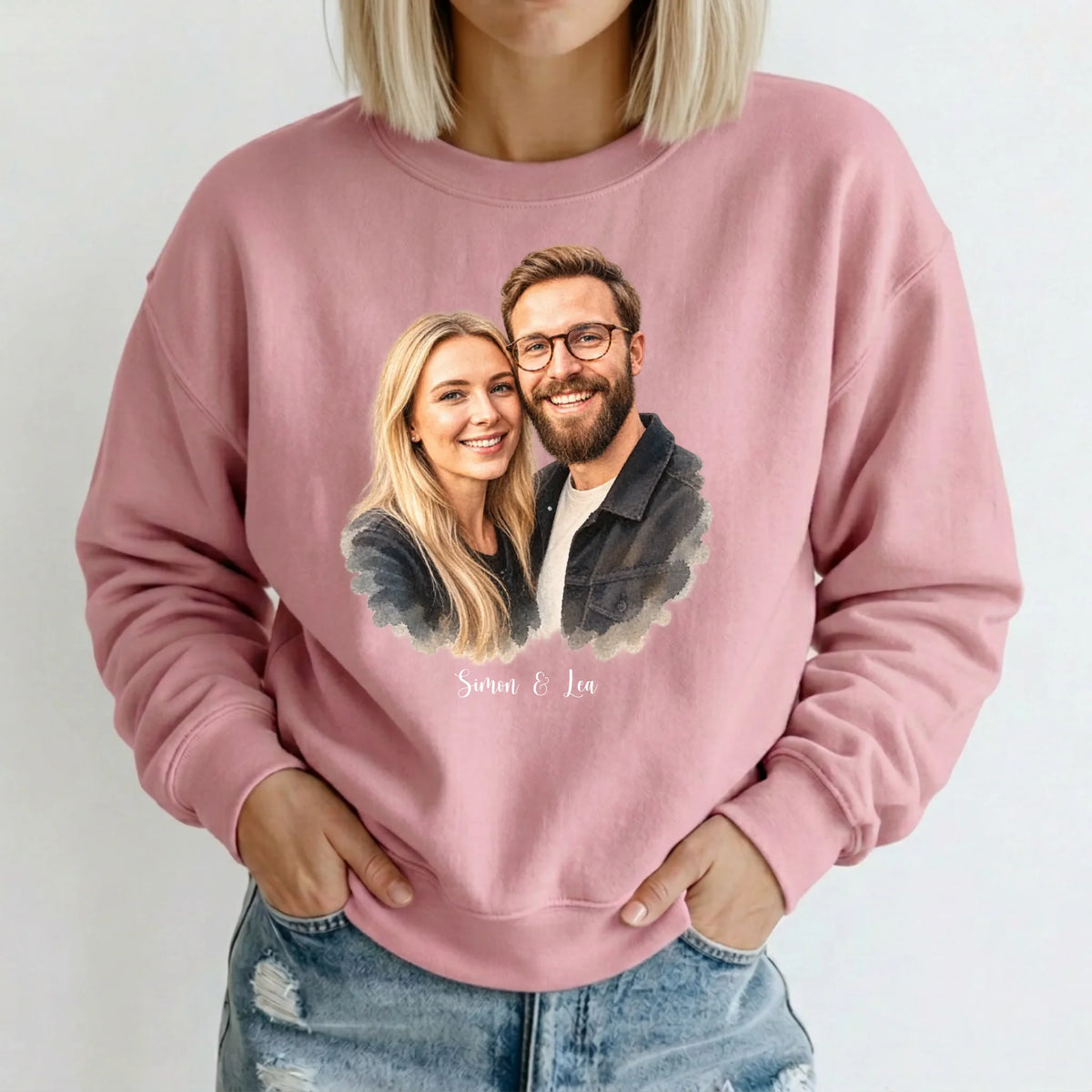 Personalisierter Sweater - rosa