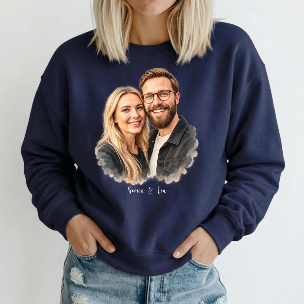 Personalisierter Sweater - blau