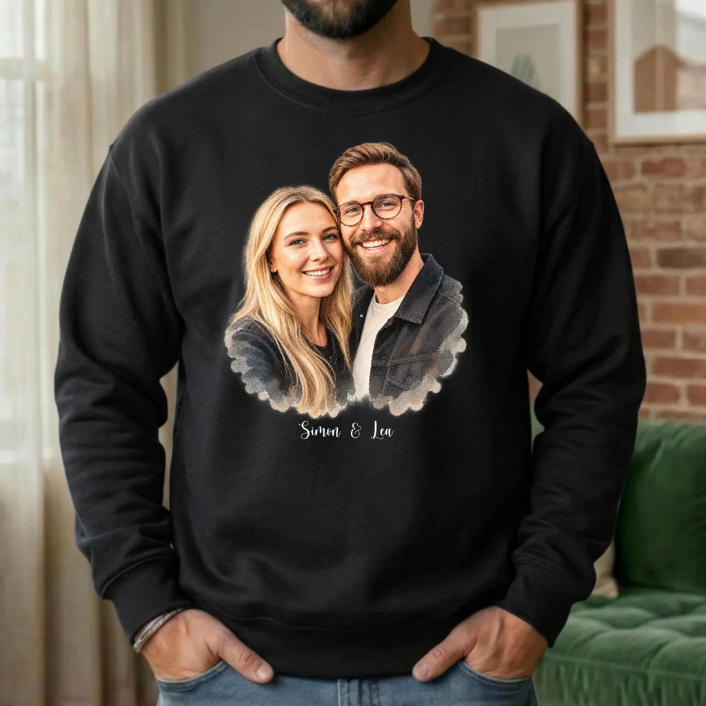 Personalisierter Sweater - schwarz