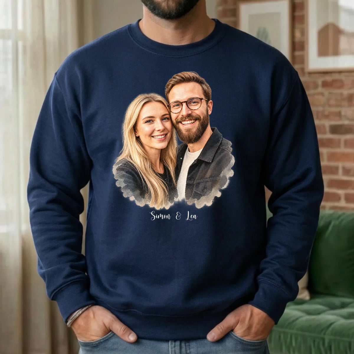 Personalisierter Sweater - navy