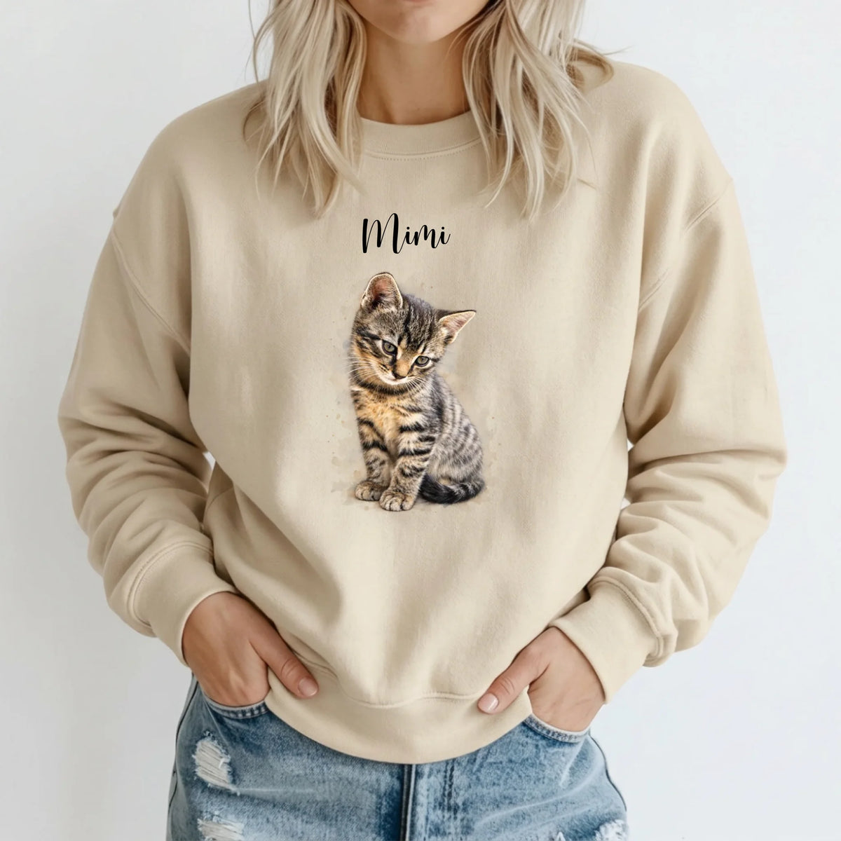 Personalisierter Sweater - beige