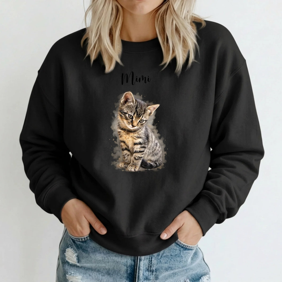 Personalisierter Sweater - schwarz