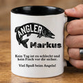 Angler Tasse personalisiert - Geschenk für Angler