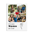 Beste Mama Wandbild personalisiert Leinwand Canvas