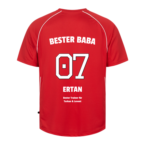 Bester Papa Trikot personalisiert Rot