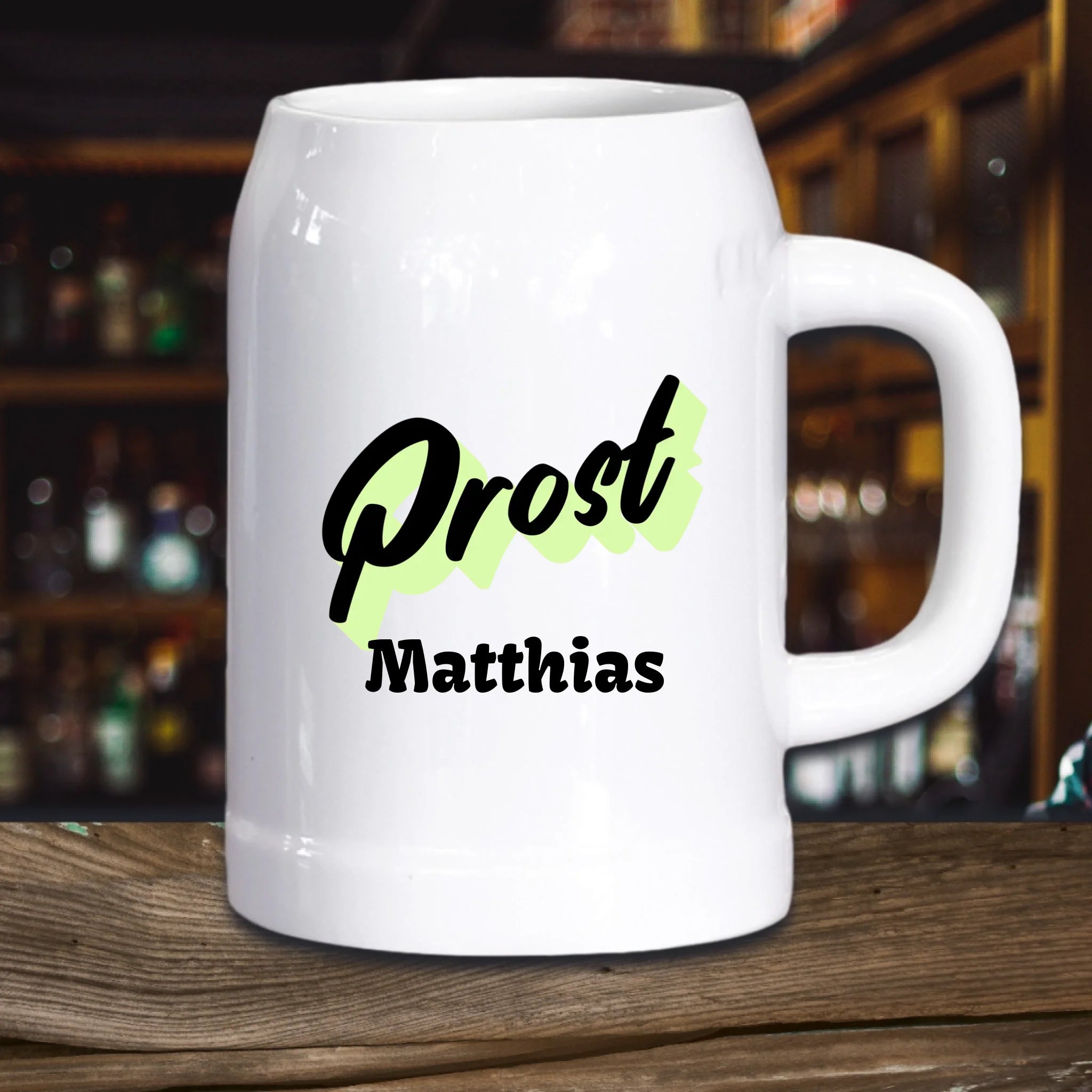 Bierkrug mit Namen Prost