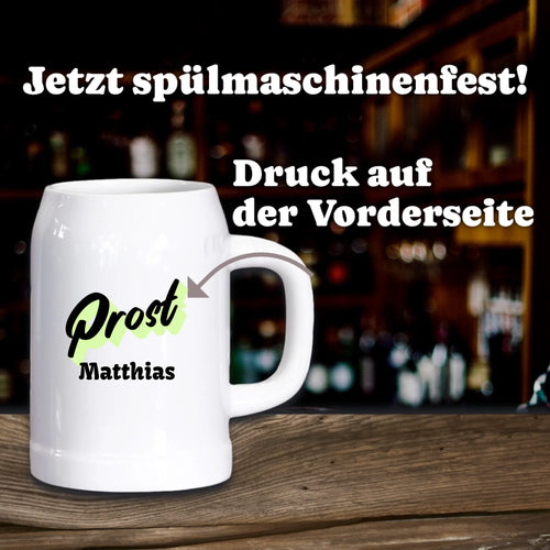 Bierkrug aus Stein personalisiert
