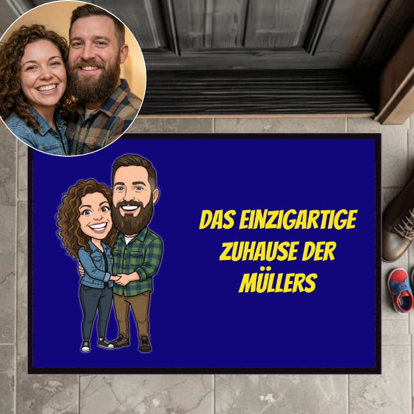 Comic Fussmatte personalisiert