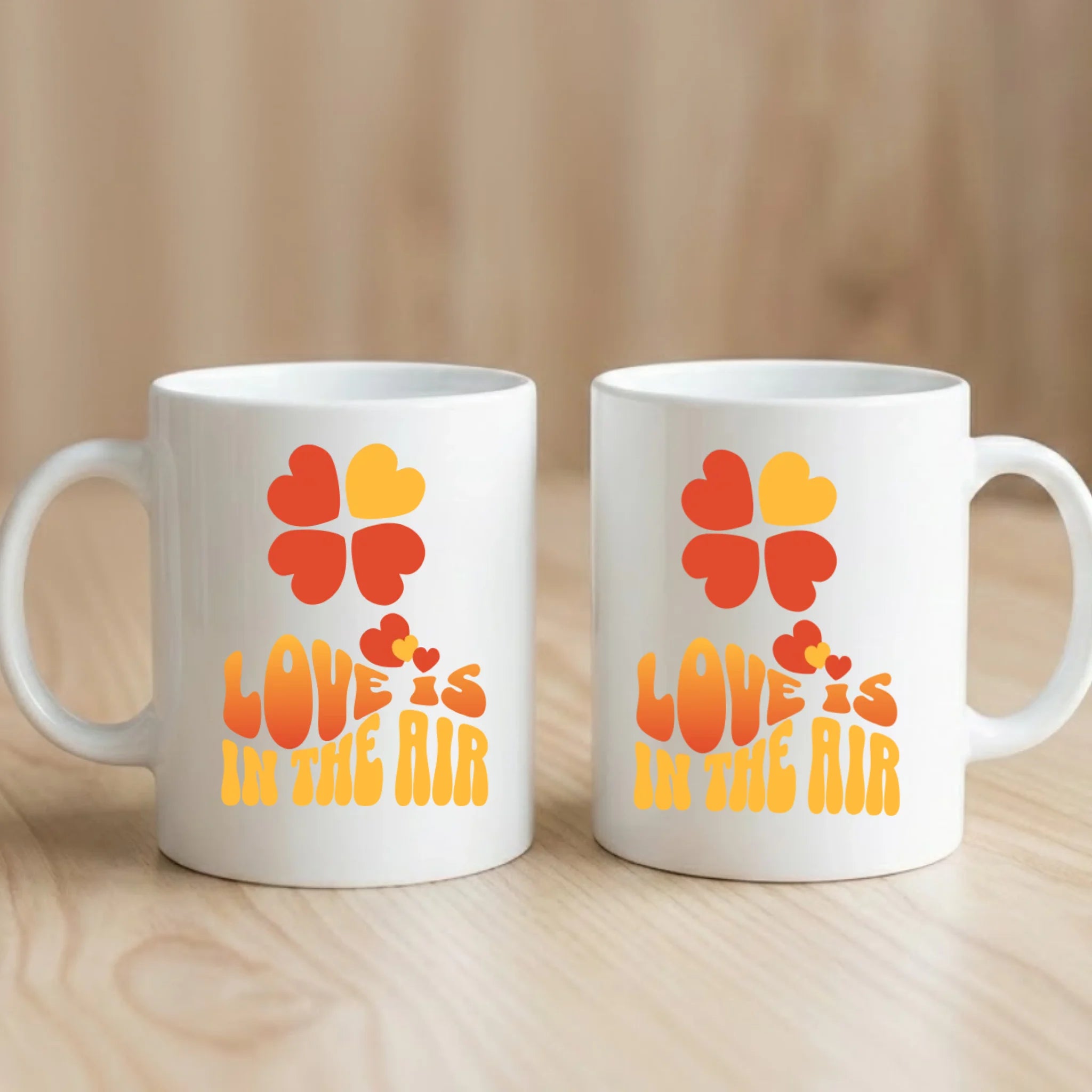 Front Back Ansicht love is in the air tasse