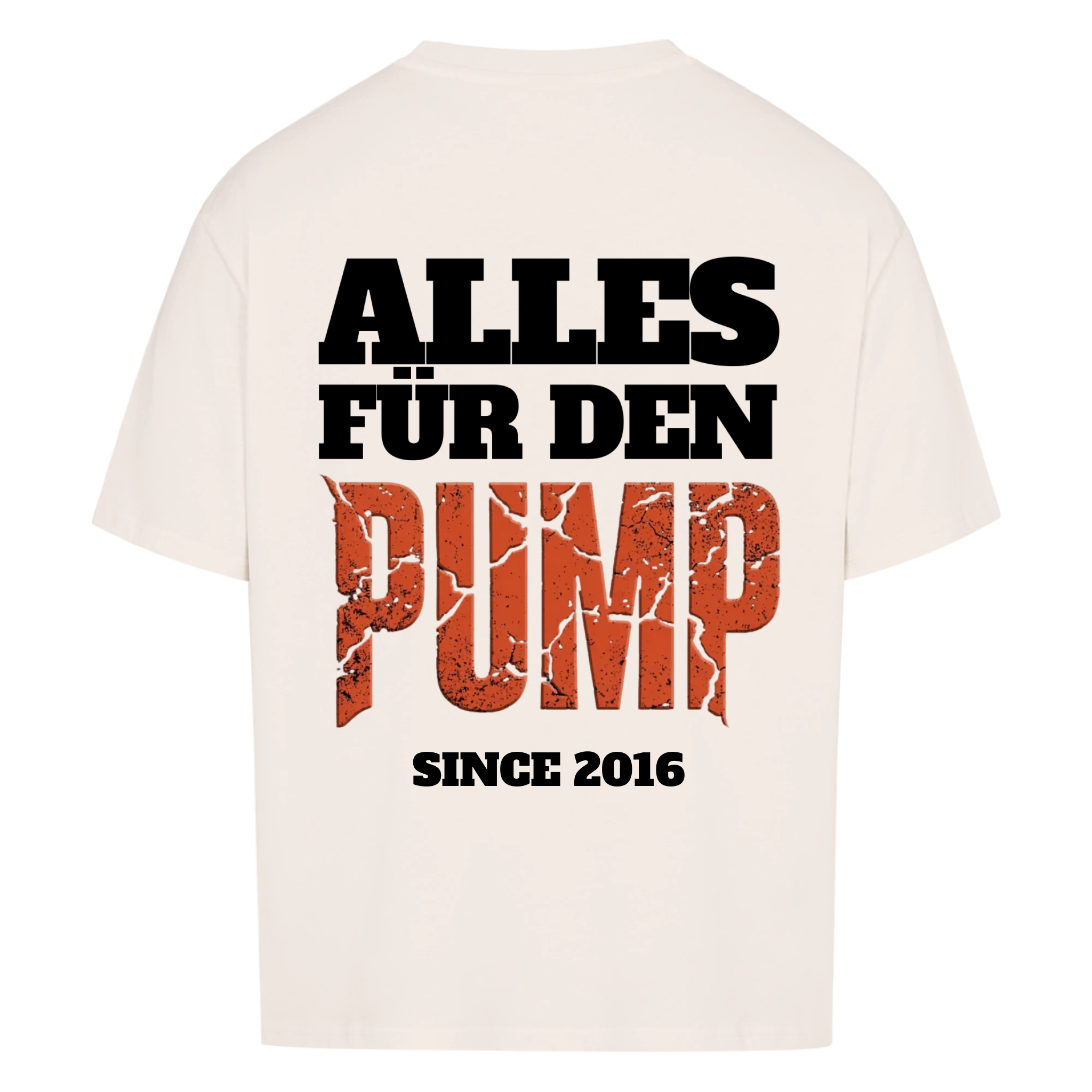 Oversized Gym Shirt - Alles für den Pump personalisiert white